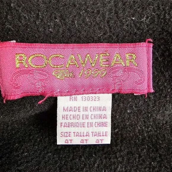 Rockawear Quilted Vest Toddler Girls 4T Hot Pink Zip Up Logo Pockets Puffer VTG - Picture 6 of 10